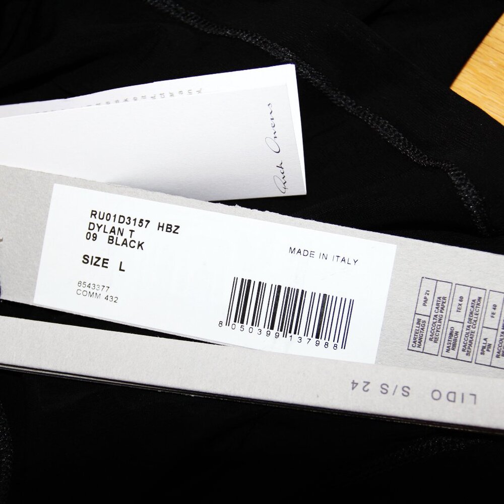 BNWT SS24 RICK OWENS "LIDO" DYLAN T TSHIRT L & XL - Picture 9 of 12